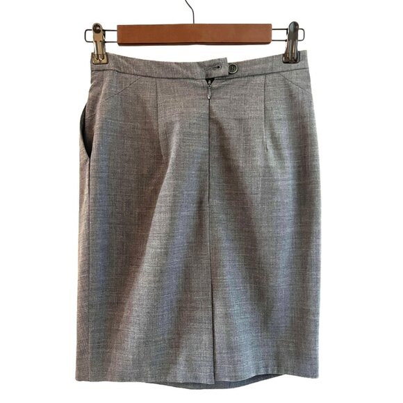Aritzia - Talula Babaton - Grey Wool Suiting Pencil Skirt - 0 - Picture 2 of 5
